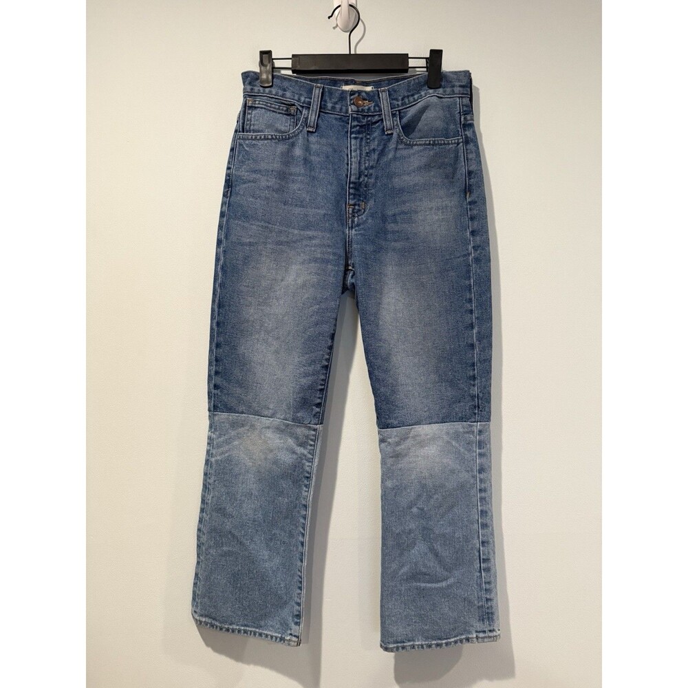 Madewell Retro Crop Bootcut Jeans Womens 29** Two Toned 100% Cotton Indie Boho